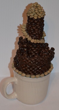 castle made of coffee beans